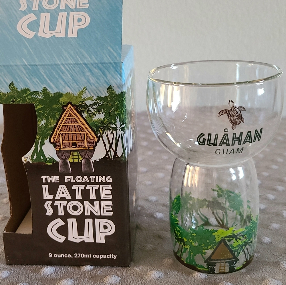 Guahan Guam Floating Latte Stone Cup